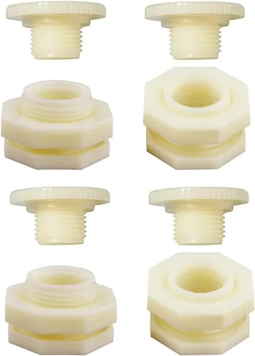 Miniatura 8 de Adaptador de conector de tanque de agua de plástico ABS de 1 pulgada, adaptador de conector de tanque de agua con tapones para barril de lluvia al
