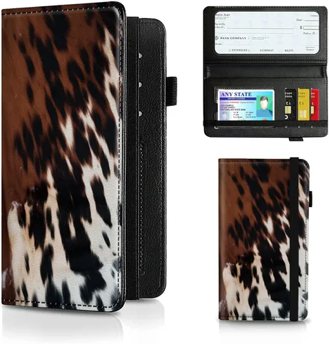 Miniatura 12 de Funda para chequera para hombres y mujeres, cartera de cuero RFID con ranuras para tarjetas de crédito, soporte de cheques duplicados personales