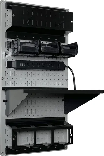 Miniatura 2 de Wall Control Kit organizador de almacenamiento de herramientas eléctricas, soporte inalámbrico para taladro, estación de carga, 16 x 32 pulgadas