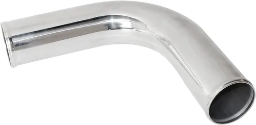 Miniatura 5 de Codo de 90 grados OD 4" (102mm) Longitud de la pata 8" (203mm) Tubo de intercooler de aluminio pulido para tubería de admisión de aire