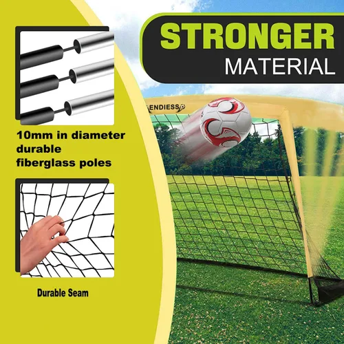 Miniatura 4 de Deportes niños practican porterías de fútbol, juego de red de fútbol plegable desplegable, redes de fútbol portátiles para práctica, mini porteros