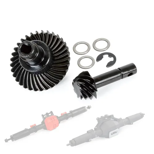 Engranaje cónico RC, 33T/8T Heavy Duty Overdrive Bevel Gear Set para 1/10 RC Crawler Axial SCX10 II AR44/45 Capra Portal Axle Piezas de repuesto