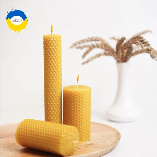 Miniatura 2 de Hojas de cera de abeja natural para hacer velas - Kit de enrollado de velas de cera de abeja DIY para niños y adultos Natural-Miel