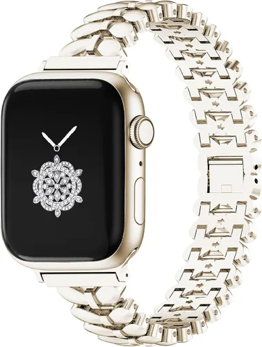 Miniatura 14 de Correas de cadena cool de 38/40/41/42/44/45/46mm para mujeres compatibles con las correas de Apple Watch Series 11/ SE3/10/9/8/7/6/5/4, pulsera