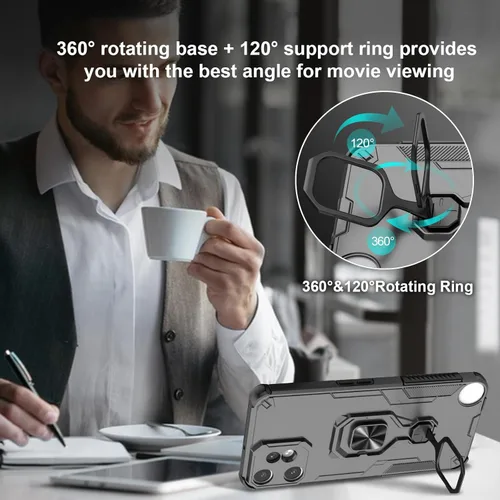 Miniatura 3 de Funda para Nothing CMF Phone 2 Pro, funda de teléfono a prueba de golpes, de grado militar, funda personalizada resistente con soporte de metal