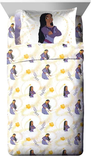 Miniatura 3 de Juego de edredón completo Disney Wish - Juego de cama de 7 piezas que incluye juego de sábanas y fundas para almohadas - Ropa de cama para niños