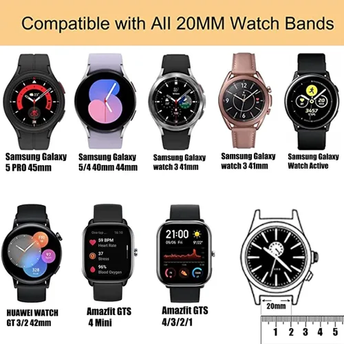 Miniatura 2 de Harikiri Correa compatible con Amazfit GTS 4 Mini/GTS 4/GTS 3/GTS 2e/GTS 2 Mini/GTS 2/GTS