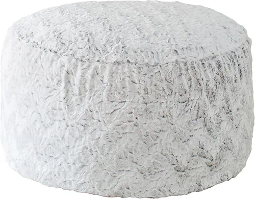 Miniatura 27 de Sorra Home Sutherland Dove Puf redondo para interiores, 20 pulgadas de ancho x 20 pulgadas de profundidad x 18 pulgadas de alto Paloma