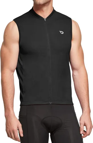BALEAF Men's Sleeveless Cycling Jersey Road Bike Shirt Bicycle Biking Tank Tops Full Zip Pockets SPF UPF50+