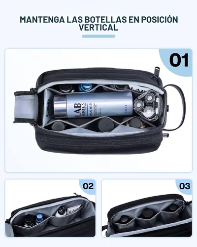 Miniatura 4 de BAGSMART Neceser para hombre, organizador grande de artículos de tocador de viaje, kit Dopp resistente al agua, bolsa de afeitar para accesorios