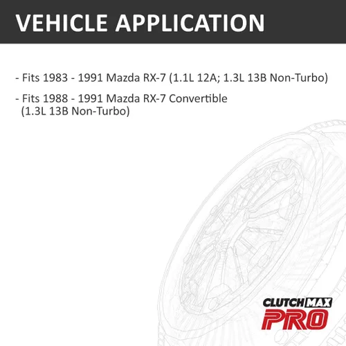 Miniatura 2 de PRO Performance Stage 2 Kit de embrague compatible con Mazda RX-7 1.1L 1988-1991 Mazda RX-7 Convertible 1.3L 13B no Turbo (CP10008HD-ST2)