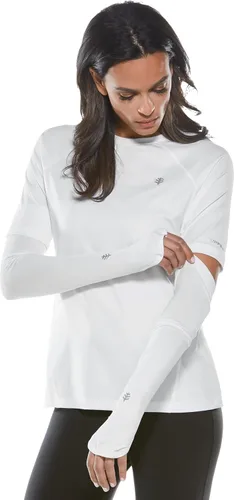 Miniatura 2 de Coolibar Mangas de brazo de rendimiento para mujer - Protección solar UPF 50+ - Backspin Blanco