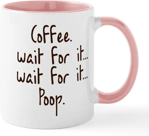 Miniatura 49 de CafePress Time To Poop Mugs Taza de café de cerámica de 11 oz (11.0 fl oz)