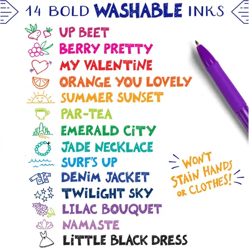 Miniatura 5 de Crayola Bolígrafos de gel de colores para niños y adultos, bolígrafos lavables de punta media, 14