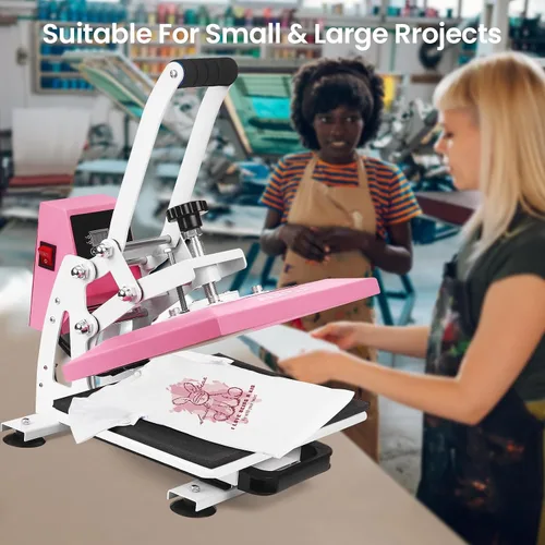 Miniatura 8 de Máquina de prensa de calor de 12 x 10 pulgadas para camisetas, impresora digital de sublimación industrial para transferencia de calor, máquina