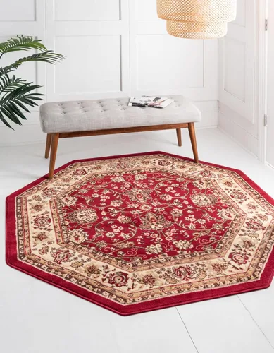 Miniatura 39 de Unique Loom Colección Sialk Hill - Alfombra de área Washington (7' 10" x 10' Rectángulo Burdeos/Crema)