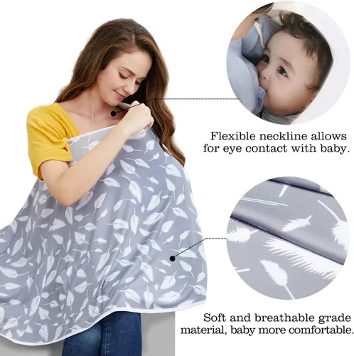 Miniatura 4 de Funda de lactancia para bebé y poncho de lactancia, cubierta multiusos para toldo de asiento de automóvil, cubierta de carrito de compras, cubierta