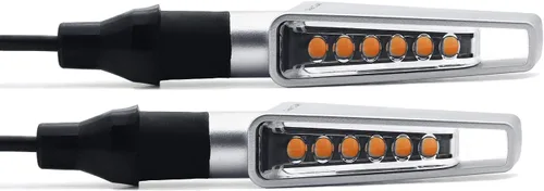 Miniatura 2 de Mini luces de señal de giro LED para MT-07 MT-09 FZ-09 MT-10 YZF R1 R3 R6 R25 FJ09 FZ07 FZ1CB1000RR (Sin secuencial, plateado-4 piezas)