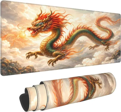 Miniatura 15 de Alfombrilla de mouse extendida para juegos de flor de cerezo japonés, 31.5 x 11.8 pulgadas, alfombrilla de escritorio grande con base de goma Mouse