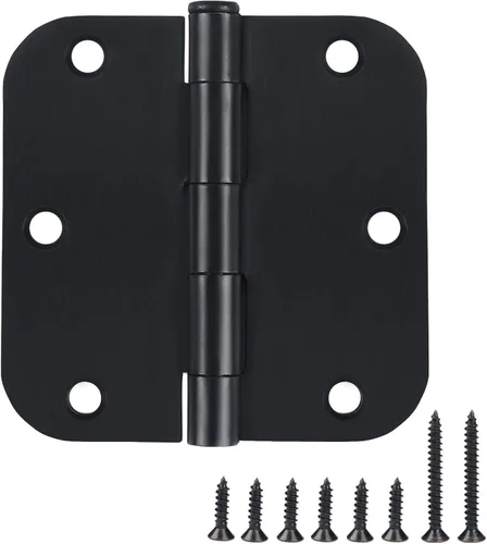 Miniatura 16 de Bisagra de puerta de 3 1/2 pulgadas, paquete de 18 bisagras redondeadas para puerta, latón pulido, bisagras de 3.5 x 3.5 pulgadas para puertas