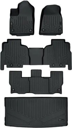 Miniatura 15 de SMARTLINER Juego de alfombrillas de 3 filas de ajuste personalizado para todo tipo de clima, compatible con Jeep Grand Wagoneer 2022-2025