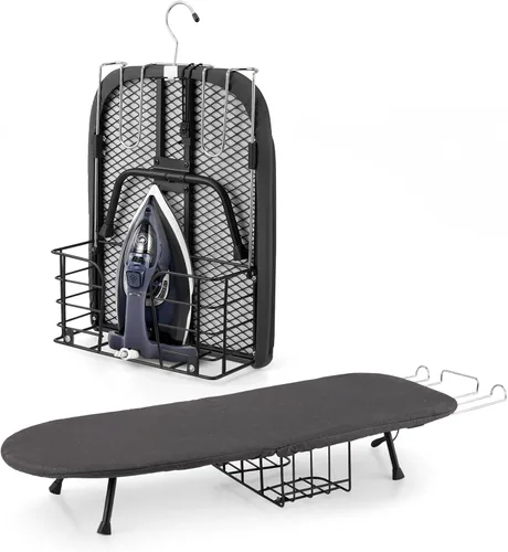 Tabla de planchar de mesa, pequeña tabla de planchar plegable con soporte de hierro, mini tabla de planchar portátil para espacios pequeños, mesa de