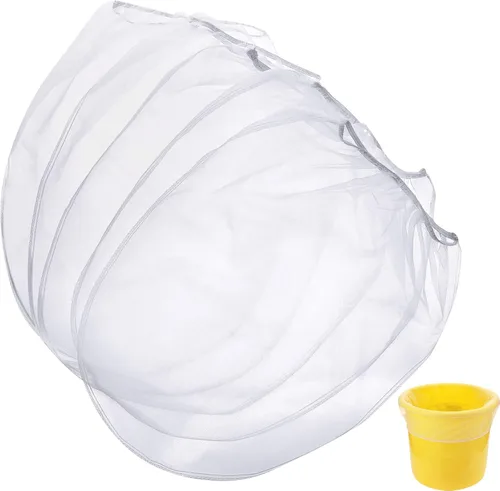 Miniatura 9 de Boao Bolsas de filtro de pintura, bolsas de filtro de pintura de malla fina blanca, filtro de cubo desechable con parte superior elástica
