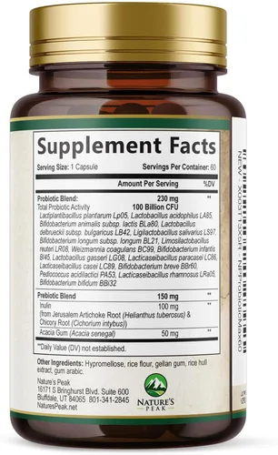 Miniatura 9 de Probióticos 100 mil millones de UFC por porción, 16 cepas probióticas de primera calidad, apoyo inmunológico, salud intestinal, estreñimiento