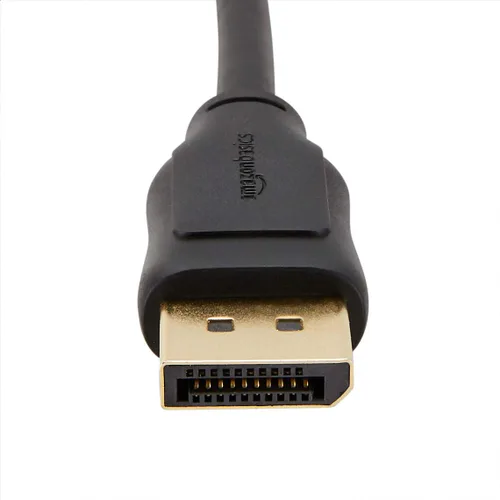 Miniatura 2 de Amazon Basics Cable DisplayPort 1.2, 21.6Gbps de alta velocidad, 4K @60Hz, 2K @165Hz, chapado en oro, 6 pies, negro