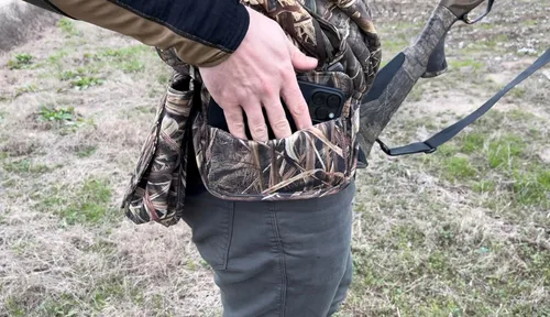 Miniatura 5 de MOJO Outdoors Dove - Cangurera impermeable con bolsillo para teléfono celular