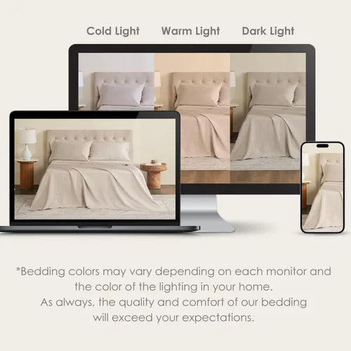 Miniatura 8 de DAPU Pure Linen Sheets Set - Juego de sábanas de lino puro, 100% lino francés de Normandía, transpirable y duradero para personas que duermen