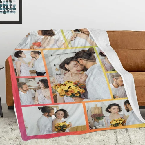 Miniatura 3 de Manta personalizada con foto y texto, cumpleaños, Navidad, para mujeres, bebé, amiga, hija, mamá, manta personalizada con foto para familia, pareja