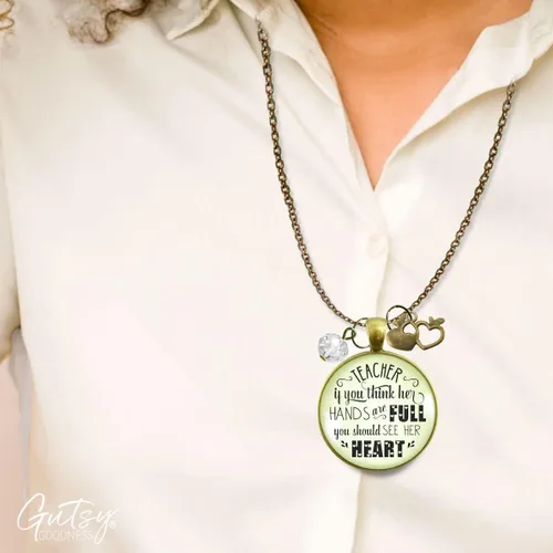 Miniatura 3 de Gutsy Goodness Collares para profesores, estilo bohemio, chic, regalo de agradecimiento de parte de los estudiantes, cadena de 24 o 36 pulgadas
