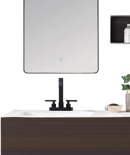 Miniatura 2 de TRUSTMI Grifo de baño central de 4 pulgadas, oro cepillado, boquilla de cascada de alto flujo para fregaderos profundos, giro de 360°, montaje