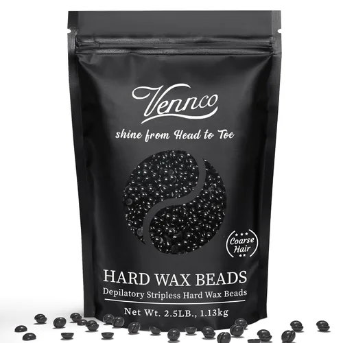 Miniatura 22 de Kit de perlas de cera dura Vennco para depilación, 36 piezas de perlas de cera para todo el cuerpo, cara y bikini brasileño, aloe, lavanda, flor
