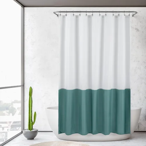 Miniatura 6 de ALYVIA SPRING - Forro de cortina de ducha de tela impermeable, suave y ligera, forro de ducha con 3 imanes inferiores, calidad de hotel y lavable a