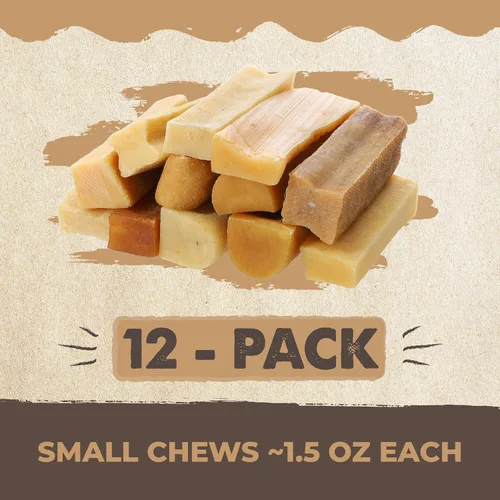 Miniatura 9 de Mighty Paw Golosinas masticables de queso Yak para perros Golosinas para mascotas 100% naturales de larga duración. Sin olor y excelentes