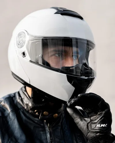 Miniatura 7 de ILM - Casco de motocicleta con Bluetooth, modular, intercomunicador para 2-3 conductores, abatible, de cara completa, con doble visera, aprobado por