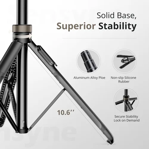 Miniatura 6 de Sensyne Trípode extensible de 72" para iPhone y Selfie Stick con soporte de teléfono desmontable y control remoto inalámbrico, compatible con todos