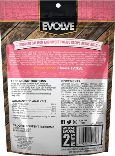 Miniatura 2 de Evolve Golosinas para perros de salmón y batata sin granos