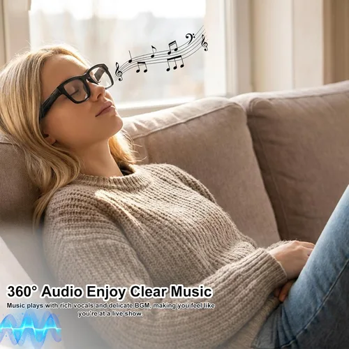 Miniatura 8 de Lentes inteligentes AI con lentes de cambio de color, gafas Bluetooth para hombres y mujeres con traducción más de 160 idiomas asistente de voz