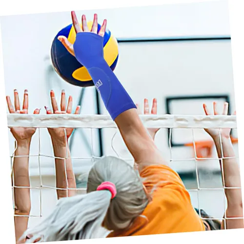Miniatura 4 de Volleyball Arm Guards 2 Pairs Elastic Arm Sleeves Padded Wrist Cover Sports Elbow Sleeve Workout Brace