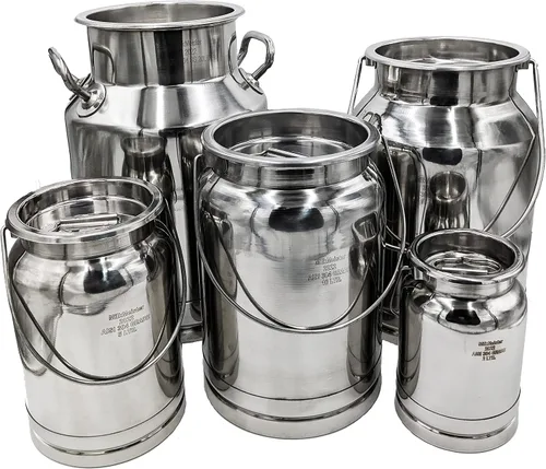 Miniatura 4 de The Dairy Shoppe Lata de leche de acero inoxidable Totes (5 litros)