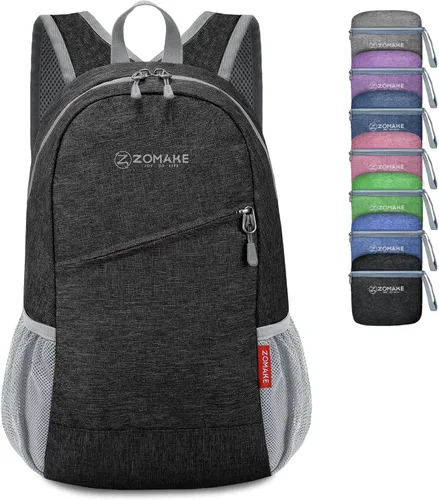 Miniatura 33 de ZOMAKE Mochila ultraligera plegable de 20L, mochilas plegables pequeñas resistentes al agua para senderismo, mochila de día colapsable para mujeres