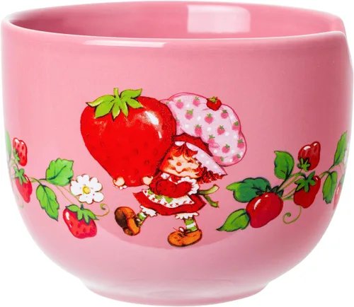 Miniatura 4 de Silver Buffalo Strawberry Shortcake - Tazón de cerámica vintage para ramen con palillos, apto para microondas, 20 onzas