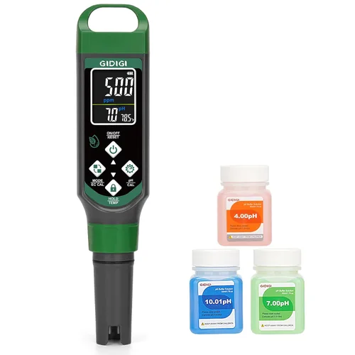 Medidor de pH Pantalla digital Pantalla a color 4 en 1 Probador de pH EC TDS Temperatura Temperatura pluma de prueba de calidad del agua adecuado