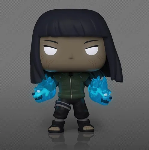 Miniatura 4 de POP Naruto Shippuden - Figura de vinilo de Chase Funko de edición limitada de Hinata con puños de león gemelos (brilla en la oscuridad), multicolor