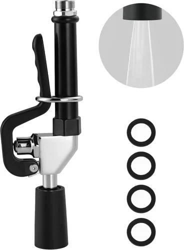 Pulverizador de preenjuague con cabezal de rociador de fregadero comercial, válvula de pulverización de bajo plomo con mango ergonómico, piezas de