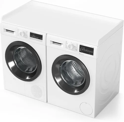 SpaceAid Encimera para lavadora y secadora, estante de madera con borde, 54 pulgadas de ancho x 27.5 pulgadas de profundidad, organizador de Blanco