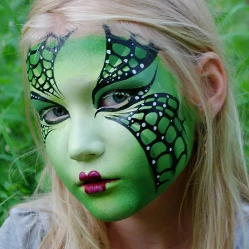 Miniatura 7 de Mysense Pintura corporal verde de Amazonas, maquillaje de disfraz de Gamora de la bruja Elphaba de Halloween, accesorios de atuendo del día de San
